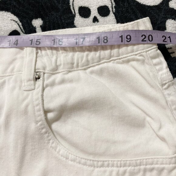 JONATHAN G Vintage men's off-white denim shorts ~ LARGE XL 1X 40" - 41" waist - Picture 5 of 11
